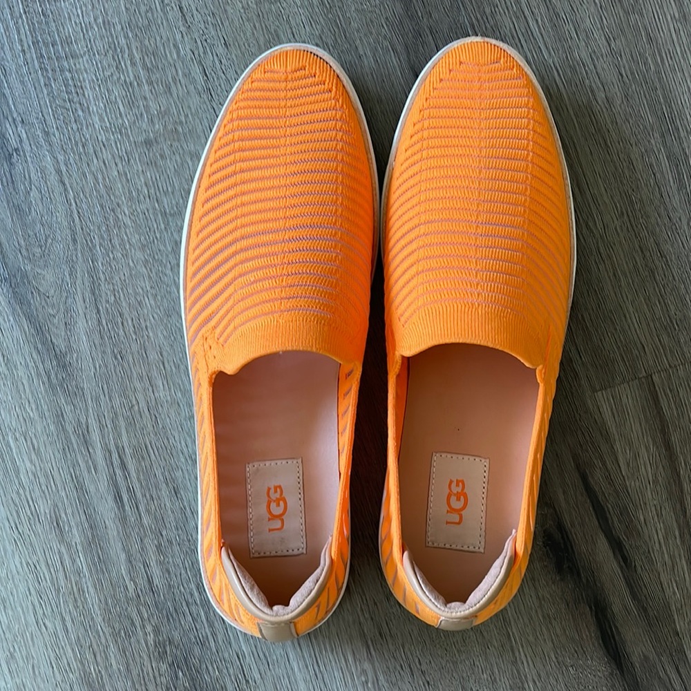 Ugg size 10 neon orange slip on sneakers (New with no tags)